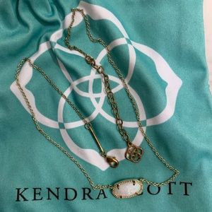 Kendra Scott Necklace Opal Gold
